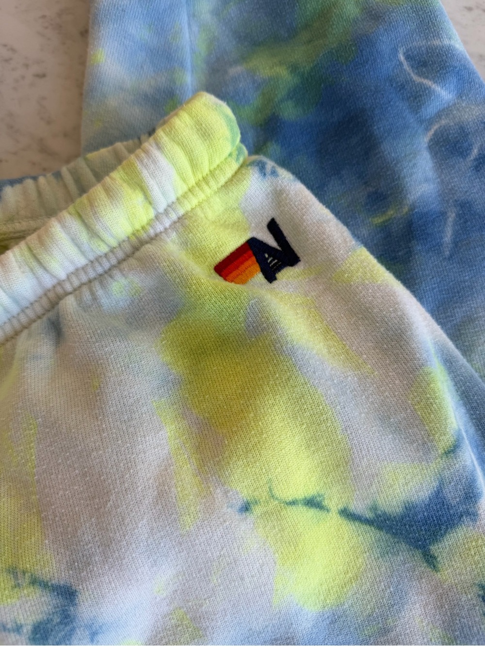 Aviator Nation Tie-Dye Blue & Yellow Sweatpants - Picture 2 of 4
